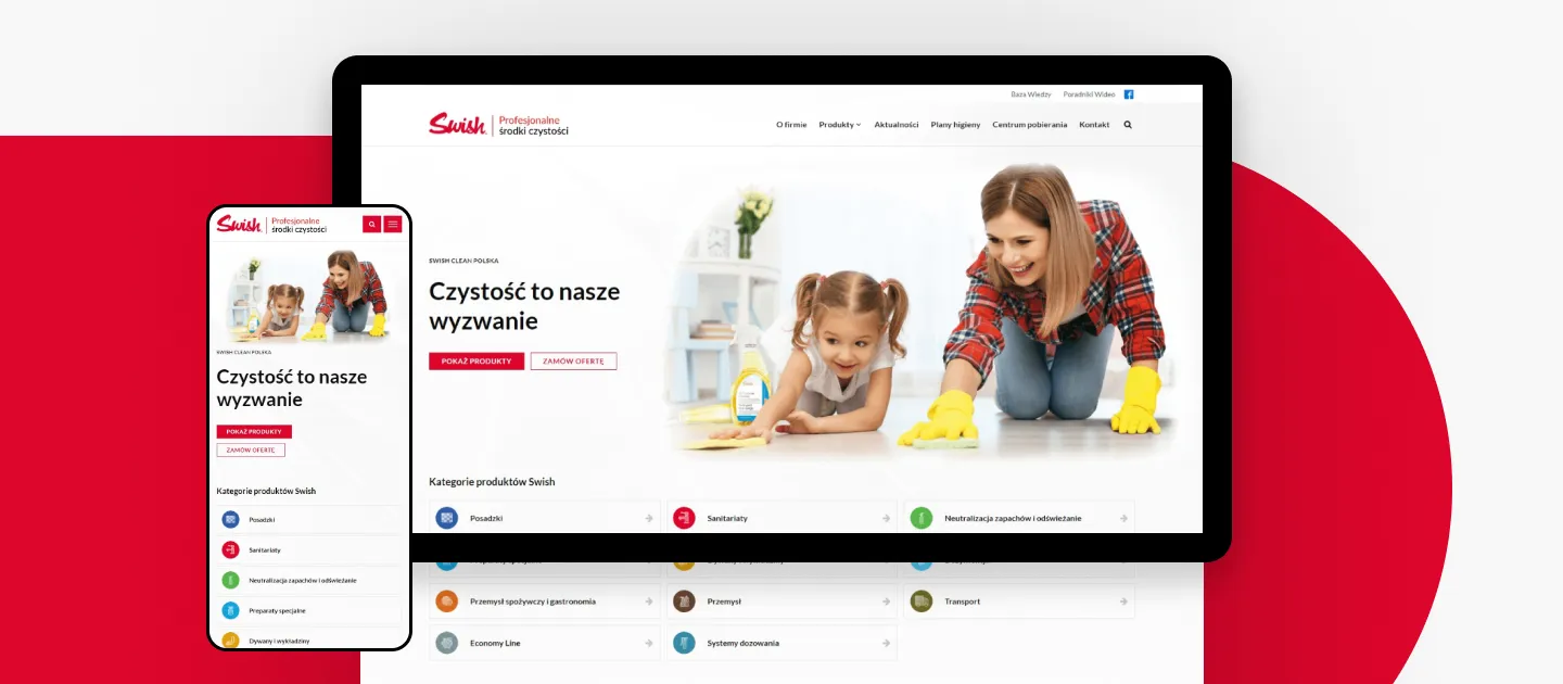 Swish - an online catalogue of cleaning chemical products.