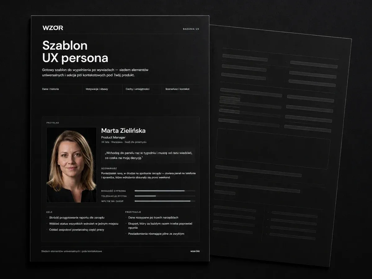 Podgląd materiału Szablon UX persona